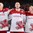 COLOGNE, GERMANY - MAY 9: Denmark's Morten Madsen #29, Peter Regin #93 and Morten Green #13 look on during the national anthem after a 4-3 shoot-out win over Slovakiia during preliminary round action at the 2017 IIHF Ice Hockey World Championship. (Photo by Andre Ringuette/HHOF-IIHF Images)


